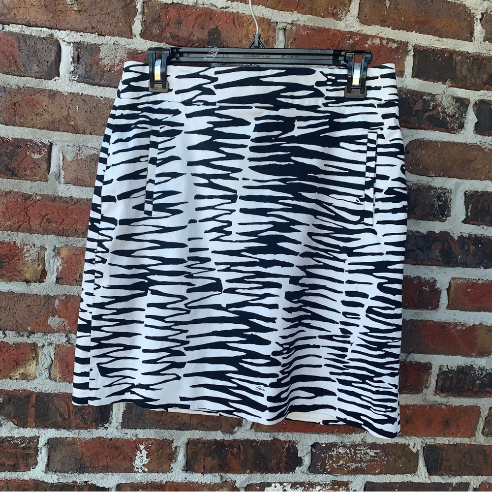 Trina Turk with Banana Republic Zebra Design Pencil Skirt